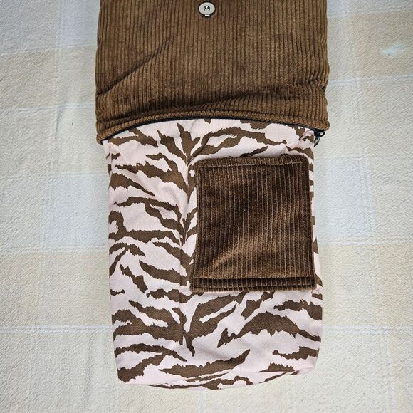Anna William Newburyport Corduroy Stripe Zip Top Adjustable Straps Backpack Bag main image 7